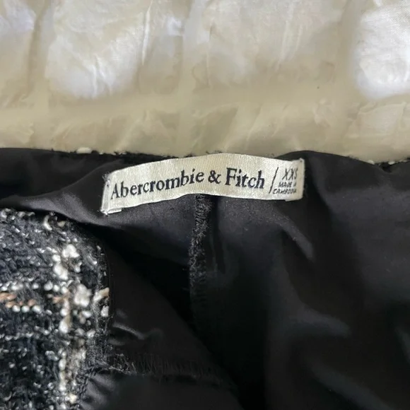 Abercrombie & Fitch tweed Pencil Mini Skort Black and White - Picture 4 of 8
